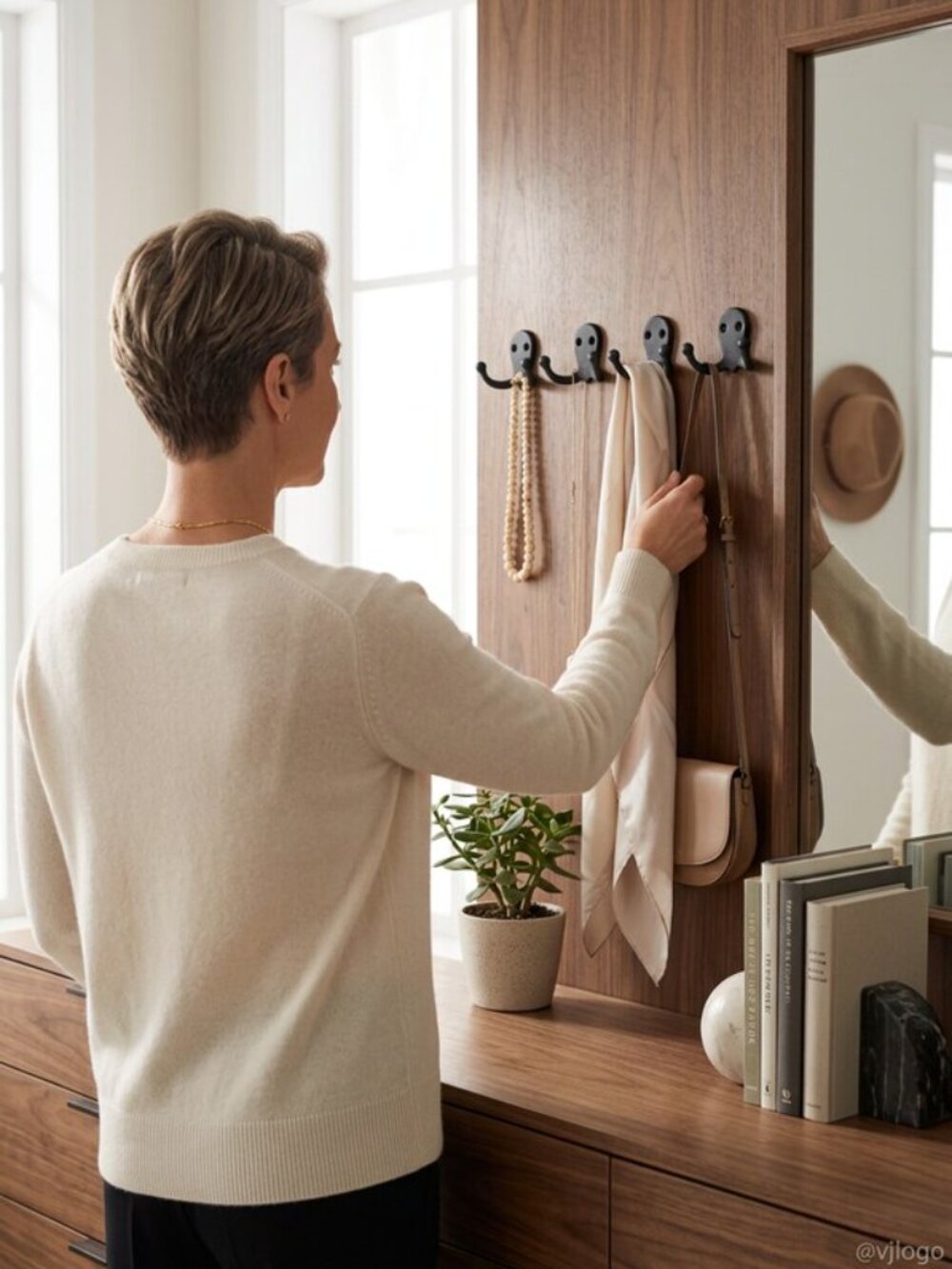 DELTANA WDH15 Double (2) Prong Coat Hat Towel Hook